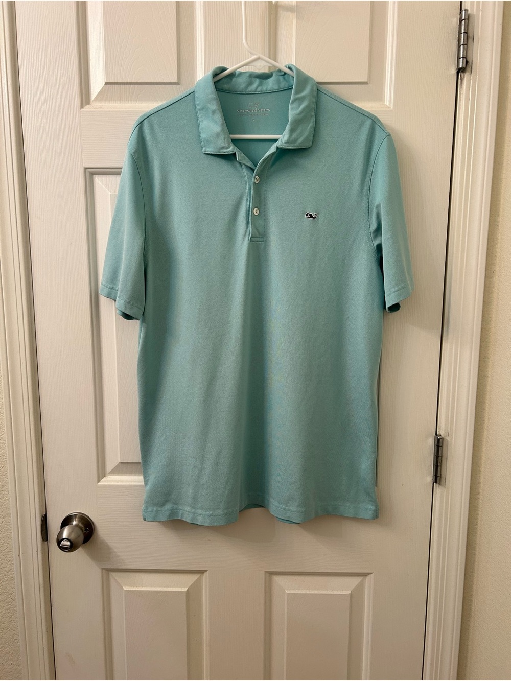 Vineyard Vines Men's Aqua Short-Sleeve Polo